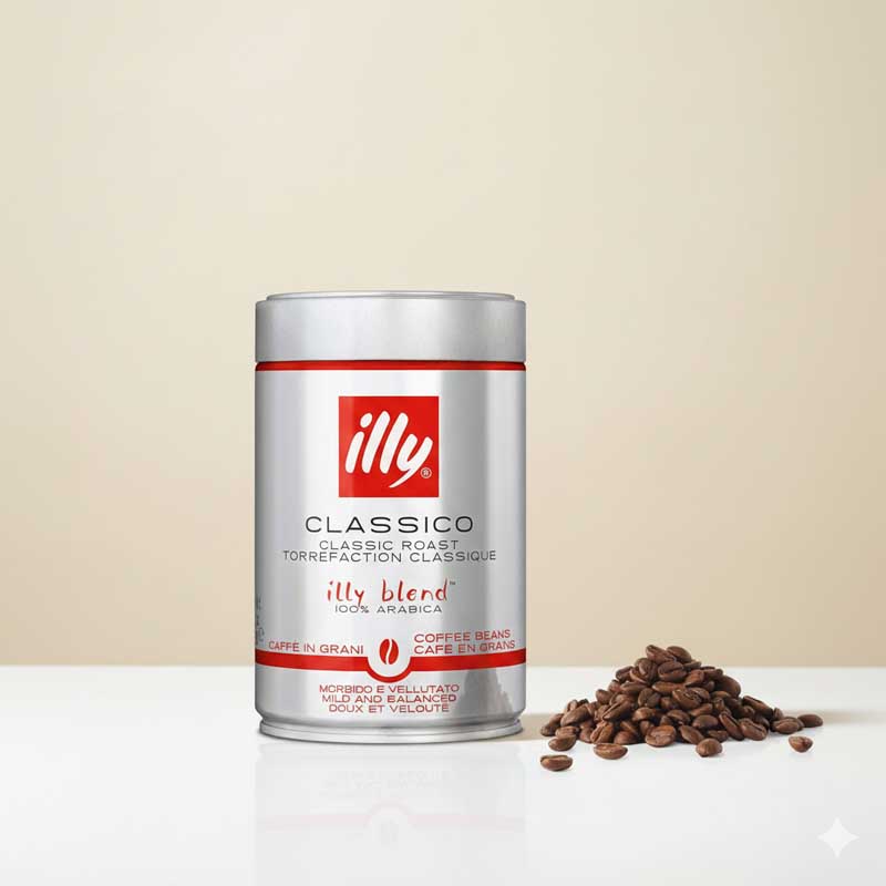 دان قهوه ایلی کلاسیکو دانه قهوه illy کلاسیکو ۲۵۰ گرمی (قوطی قرمز) - Image 1